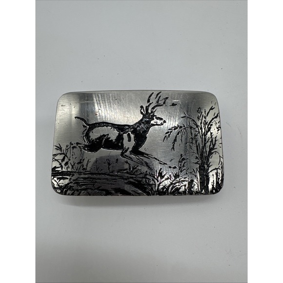 Handmade Accessories - Belt Buckle Deer in nature Buck Vintage